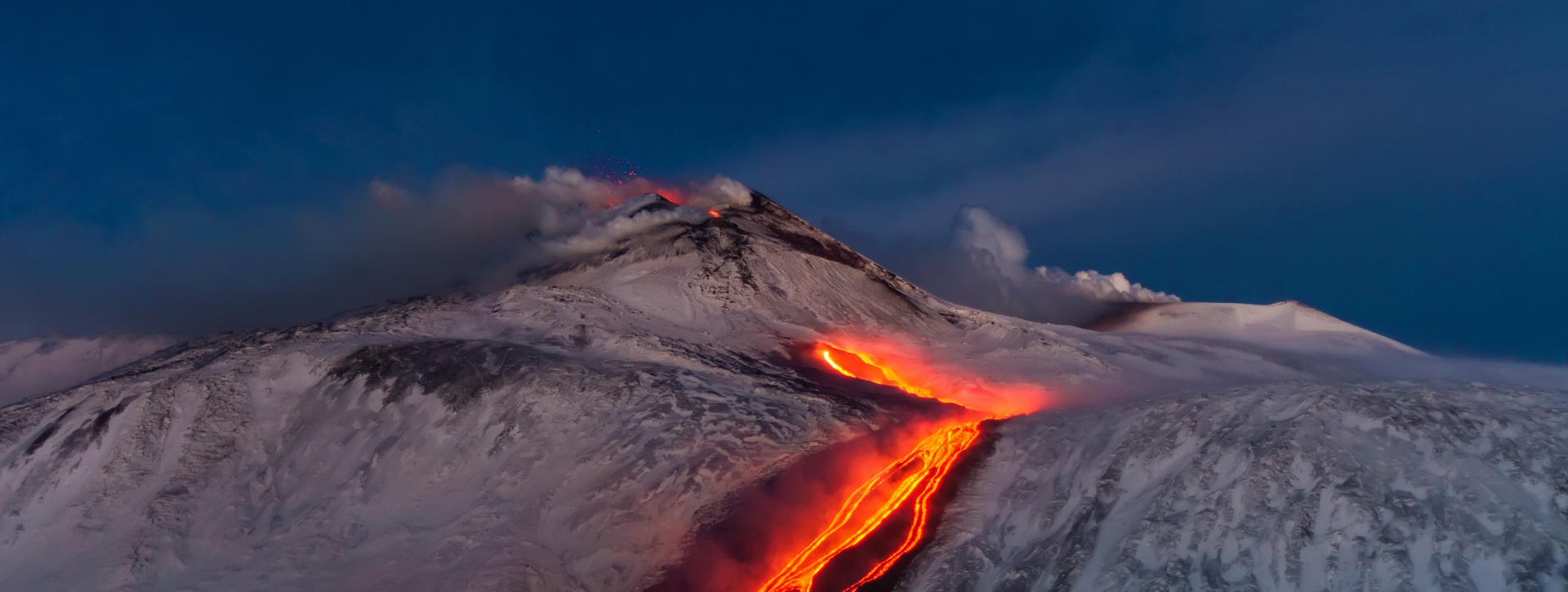 Ausbruch des Ätna, siehe: Aktivität, Krater, Lava